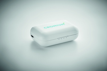 Logo trade promotional items picture of: TWS earbuds with charging base