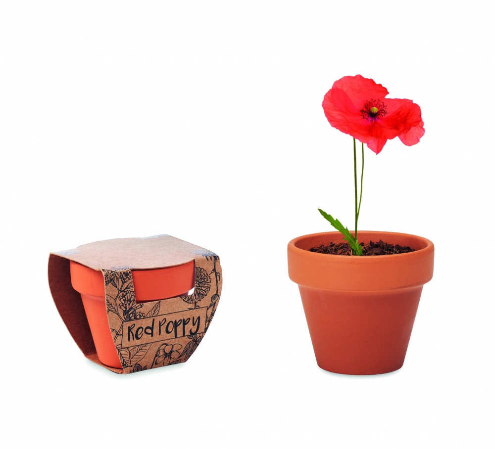 Logo trade promotional merchandise photo of: Terracotta pot 'poppy'