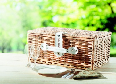 Logo trade promotional products image of: Wicker picnic basket 2 people