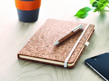 Logotrade business gift image of: A5 cork notebook with pen