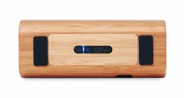 Logo trade corporate gifts picture of: Wireless bamboo speaker 2x5W