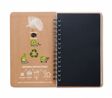 Logo trade promotional giveaways picture of: A5 Pine tree GROWNOTEBOOK™