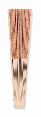 Logotrade promotional giveaway image of: Wood hand fan with cork fabric