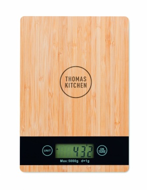 Logotrade promotional merchandise picture of: Bamboo digital kitchen scales