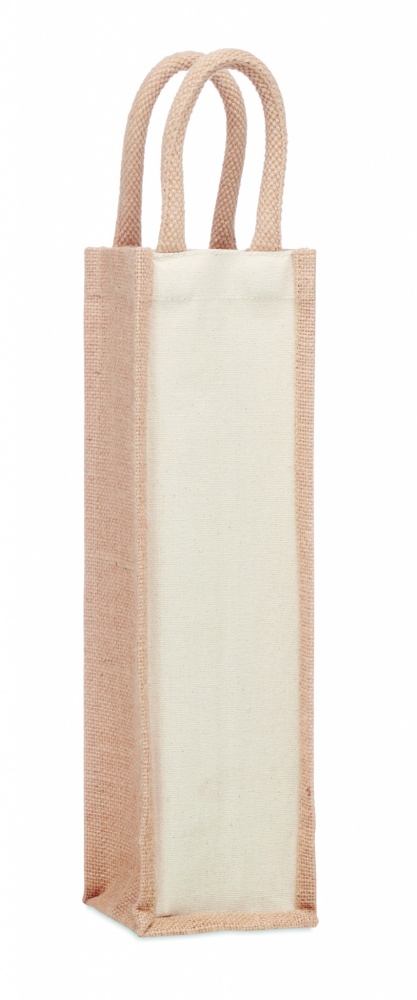 Logotrade advertising products photo of: Jute wine bag for one bottle