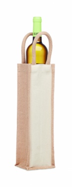 Logo trade business gift photo of: Jute wine bag for one bottle