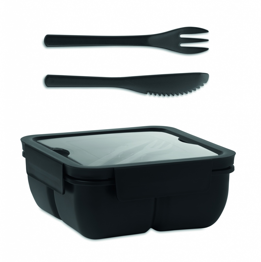 Logo trade promotional products picture of: Lunch box with cutlery 600ml
