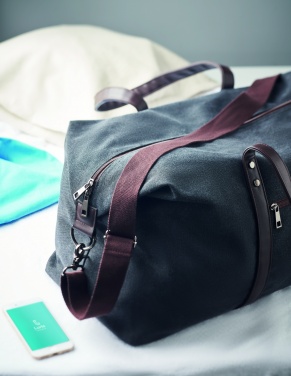 Logo trade business gifts image of: Weekend bag in canvas 450gr/m²