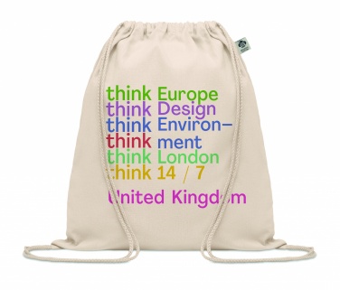 Logotrade promotional product image of: Organic cotton drawstring bag