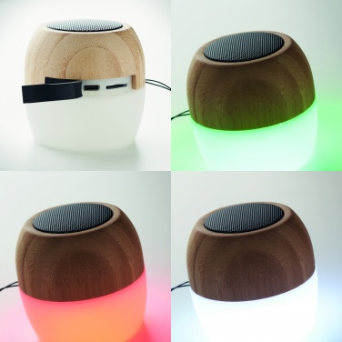 Logo trade promotional merchandise picture of: 5.0 wireless bamboo speaker