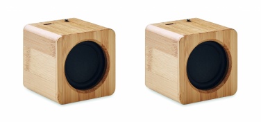 Logo trade promotional product photo of: Set of Bamboo wireless speaker