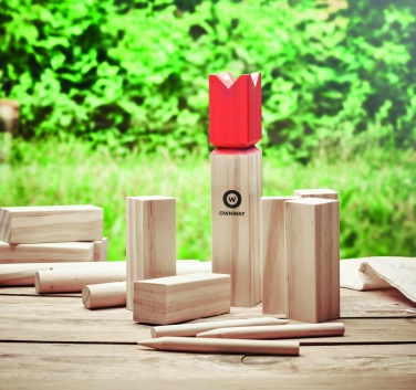 Logo trade promotional gifts picture of: Pinewood outdoor throwing game