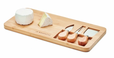 Logo trade business gift photo of: Bamboo Cheese board set Leipzig