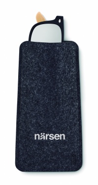 Logo trade promotional merchandise image of: RPET felt glasses case