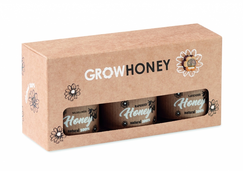Logotrade promotional merchandise photo of: Set of 3 wildflower honey