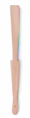 Logo trade promotional gifts picture of: Rainbow wooden hand fan