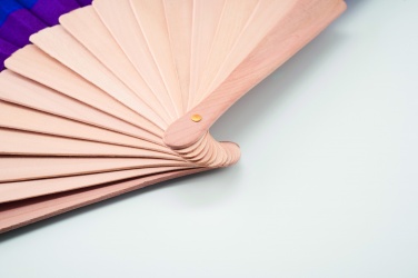 Logo trade promotional products image of: Rainbow wooden hand fan