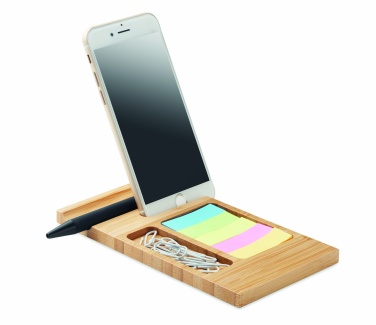Logo trade promotional item photo of: Bamboo desk phone stand
