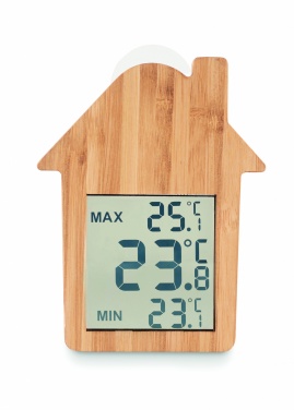 Logo trade promotional merchandise image of: Bamboo weather station HISA