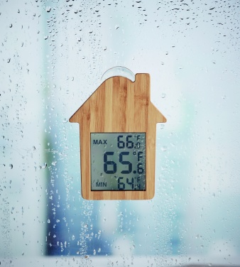 Logotrade corporate gift image of: Bamboo weather station HISA