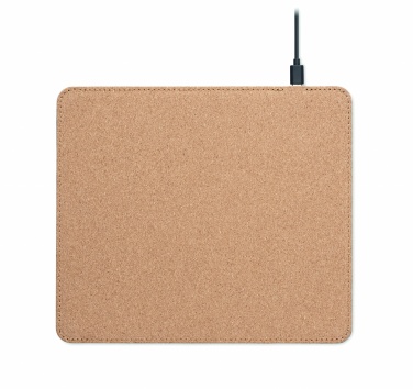 Logotrade promotional merchandise picture of: Cork mouse mat charger 15W