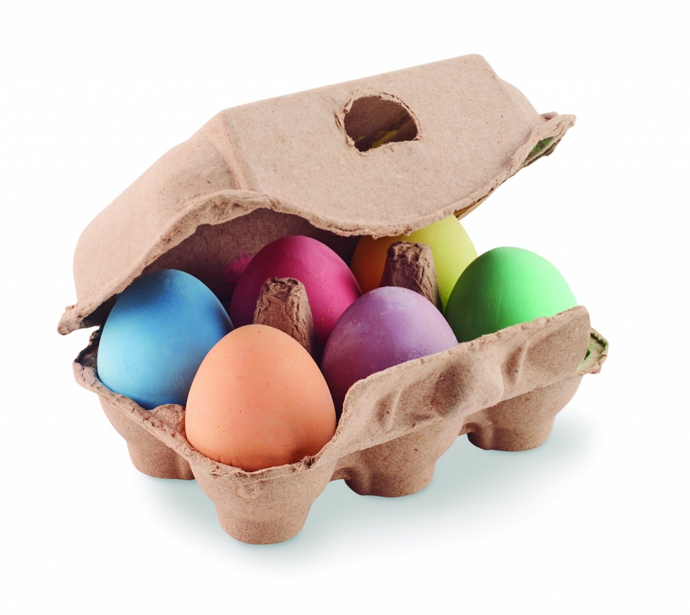 Logotrade business gift image of: 6 chalk eggs in box