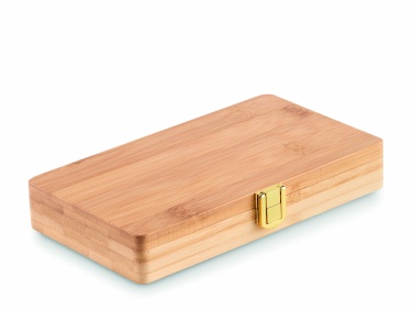 Logo trade promotional items image of: 21 pcs tool set in bamboo case