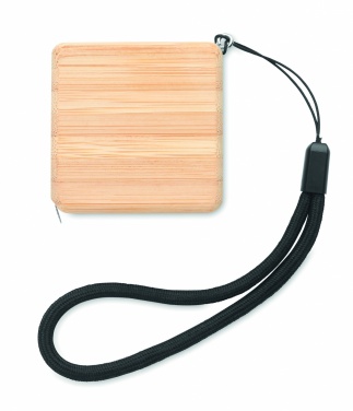 Logotrade promotional merchandise picture of: Measuring tape in bamboo 1m