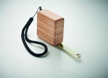 Logotrade promotional item picture of: Measuring tape in bamboo 1m