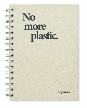 Logotrade promotional products photo of: A5 grass notebook 80 lined