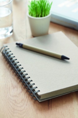 Logotrade promotional product image of: A5 grass notebook 80 lined