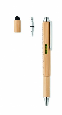 Logotrade promotional item picture of: Spirit level pen in bamboo