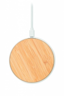 Logotrade promotional items photo of: Bamboo wireless charger 10W
