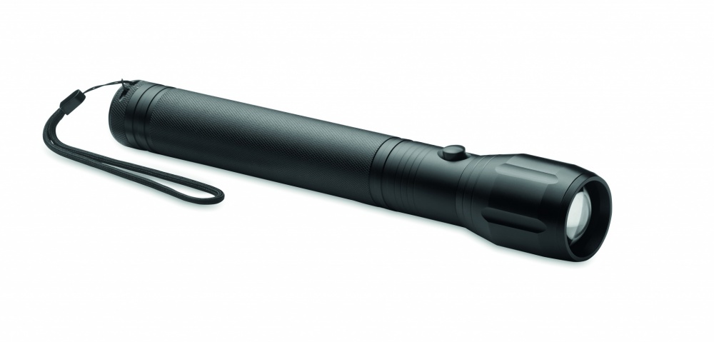 Logo trade promotional merchandise image of: Large aluminium LED flashlight