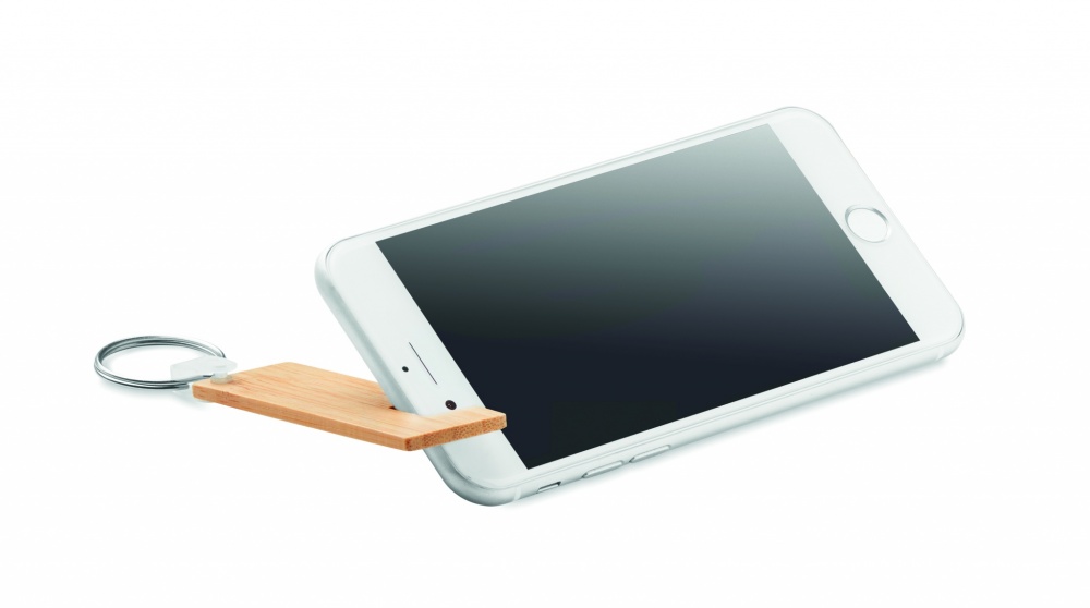Logotrade promotional giveaway image of: Bamboo stand and key ring Savonlinna