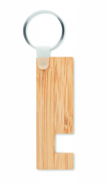 Logotrade corporate gift picture of: Bamboo stand and key ring Savonlinna
