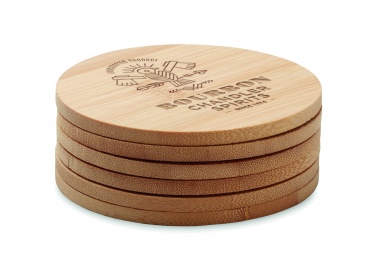 Logotrade promotional giveaways photo of: Set of 6 bamboo coasters