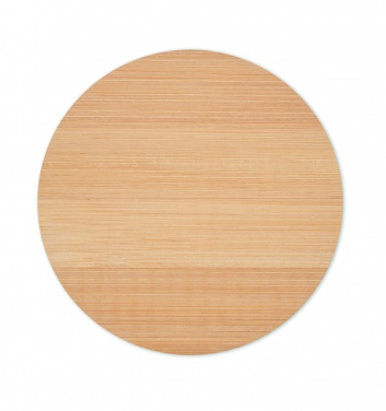 Logo trade promotional gifts image of: Bamboo round coaster
