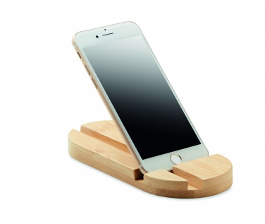 Logo trade promotional merchandise picture of: Bamboo tablet/smartphone stand