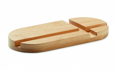 Logo trade promotional item photo of: Bamboo tablet/smartphone stand