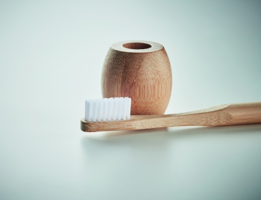 Logotrade promotional gift image of: Bamboo tooth brush with stand
