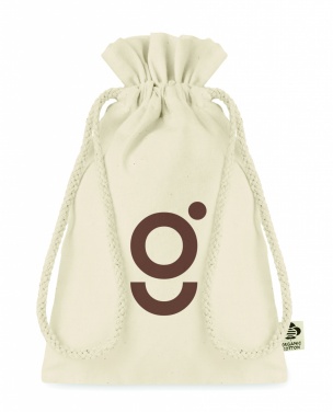Logo trade promotional merchandise picture of: Small organic cotton gift bag