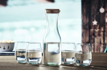 Logo trade promotional giveaways picture of: Recycled glass carafe 1L