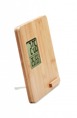 Logo trade promotional gifts picture of: Bamboo weather station 10W