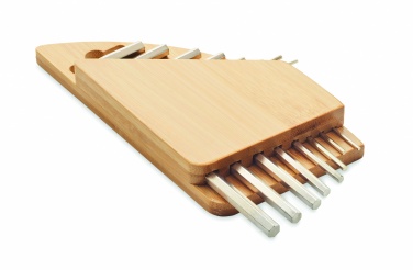 Logo trade promotional items picture of: Hex key set in bamboo