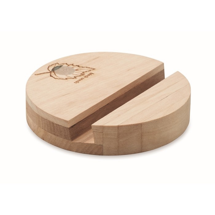 Logotrade promotional merchandise image of: Birch Wood phone stand