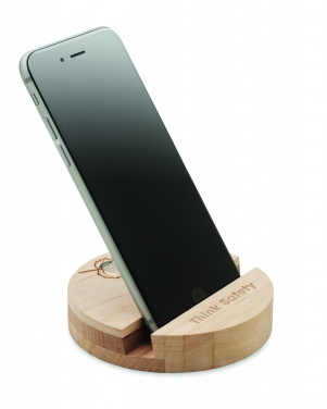 Logo trade promotional giveaway photo of: Birch Wood phone stand