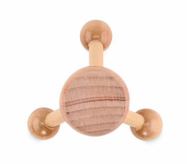 Logo trade promotional giveaways picture of: Hand held massager in wood