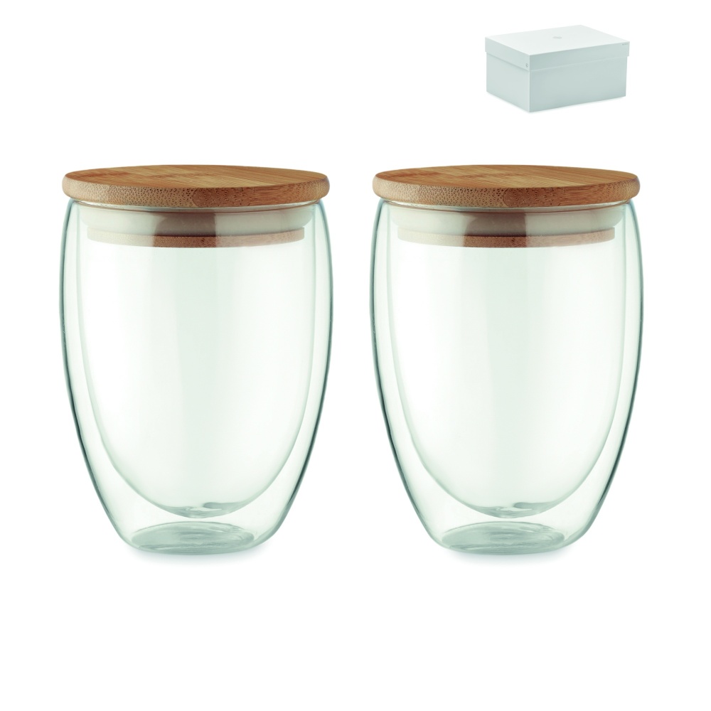 Logotrade promotional item picture of: Set of 2 glasses 350 ml in box