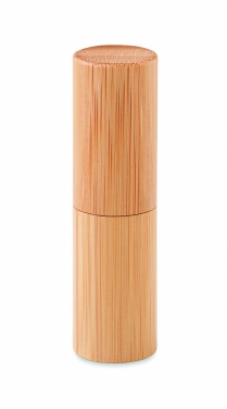 Logo trade corporate gifts image of: Lip balm in bamboo tube box